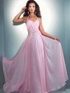 A-line Halter Chiffon Floor-length Sleeveless Beading Prom Dresses #02011967