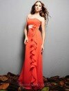 Empire Strapless Chiffon Floor-length Sashes / Ribbons Bridesmaid Dresses #01011911