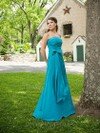 A-line Strapless Elastic Woven Satin Floor-length Sashes / Ribbons Bridesmaid Dresses #01011958