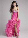 Trumpet/Mermaid Sweetheart Organza Asymmetrical Sleeveless Tiered Prom Dresses #02011984