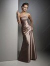 Sheath/Column Strapless Taffeta Floor-length Ruched Bridesmaid Dresses #01012009