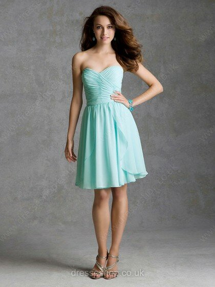 Short/Mini Chiffon Ruffles Sweetheart For Less A-line Bridesmaid Dresses #01012084
