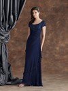 Sheath/Column Scoop Chiffon Ankle-length Beading Mother of the Bride Dresses #01021238