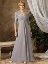 Ankle-length Gray Chiffon Ruffles Sweetheart Different Mother of the Bride Dress #01021290