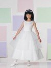 Ball Gown Scoop Neck Tiered Tulle Online Ankle-length Flower Girl Dresses #01031458