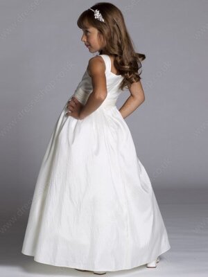 Ball Gown Straps Taffeta Ankle-length Beading Junior Bridesmaid Dresses#01040054