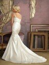 Trumpet/Mermaid Ivory Satin Beading Spaghetti Straps Sweep Train Wedding Dress #00016571