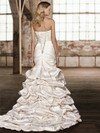 Trumpet/Mermaid Sweetheart Taffeta Sweep Train Ivory Pick-Ups Wedding Dresses #00016773