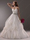 Princess Sweetheart Tulle Court Train Pick-Ups Wedding Dresses #00020374