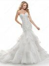 Trumpet/Mermaid Sweetheart Tulle Court Train Lace Wedding Dresses #00020393