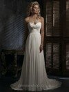 A-line Sweetheart Chiffon Court Train Appliques Wedding Dresses #00016001