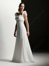 A-line Straps Chiffon Floor-length Beading Wedding Dresses #00016040