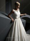 Ball Gown Straps Taffeta Floor-length Beading Wedding Dresses #00016354