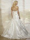 Princess Taffeta Sweep Train Sashes/Ribbons Beautiful Ivory Wedding Dress #00016763