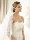 Vintage Ball Gown Lace Court Train Appliques Lace White Wedding Dress #00018058