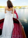 A-line Sweetheart Taffeta Floor-length Ruffles Wedding Dresses #00018153