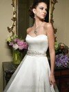A-line Sweetheart Satin Chapel Train Sashes / Ribbons Wedding Dresses #00018245