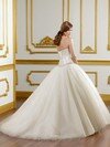 Famous Sweetheart White Tulle with Beading Ball Gown Wedding Dresses #00018266