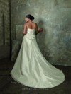 A-line Sweetheart Taffeta Court Train Appliques Wedding Dresses #00018328