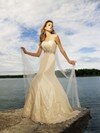 A-line Sweetheart Taffeta Court Train Appliques Wedding Dresses #00018471