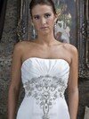 White Discount Satin Beading Trumpet/Mermaid Strapless Wedding Dresses #00018825