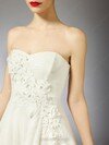 A-line Sweetheart Chiffon Knee-length Flower(s) Wedding Dresses #00018890
