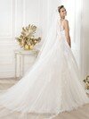 Boutique Princess V-neck Tulle Appliques Lace White Wedding Dress #00020259
