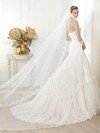 Sweep Train White Wholesale Lace Buttons Princess Wedding Dress #00020261