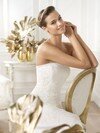 Beautiful Trumpet/Mermaid Lace Sashes/Ribbons White Strapless Wedding Dress #00020266