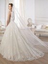 Princess Ivory Lace Tulle Beading Beautiful Court Train Wedding Dress #00020288