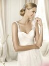 Gorgeous Sweetheart Lace Tulle Court Train Appliques Lace White Wedding Dress #00020323