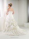 Trumpet/Mermaid Sweetheart Satin Chapel Train White Beading Wedding Dresses #00016104