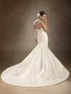 Sweetheart Satin Flower(s) Lace-up Trumpet/Mermaid Latest Wedding Dresses #00016205