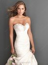 Ivory Trumpet/Mermaid Taffeta Pick-Ups Lace-up Sweep Train Wedding Dress #00016213