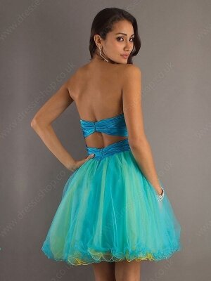 A-line Sweetheart Tulle Short/Mini Sleeveless Crystal Detailing Prom Dresses #02013202
