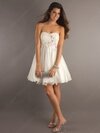 Promotion Ivory Short/Mini Organza Sweetheart with Sashes / Ribbons Prom Dresses #02013244