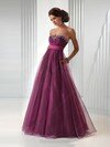 Sweetheart Organza with Beading Grape Floor-length Online Prom Dresses #02013256