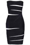 Low-cut Dress Black H004E