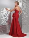 Sheath/Column Notched Taffeta Sweep Train Beading Prom Dresses #02013300