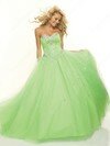 Ball Gown Sweetheart Tulle Floor-length Sleeveless Rhinestone Prom Dresses #02011676