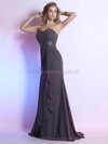 Sheath/Column Sweetheart Chiffon Sweep Train Appliques Evening Dresses #02023114