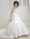 Ball Gown Sweetheart Satin Court Train Embroidery Wedding Dresses #00015346