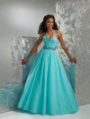 Ball Gown Halter Organza Floor-length Beading Evening Dresses #02023259