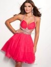 Ball Gown Halter Chiffon Short/Mini Beading Prom Dresses #02014577