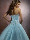 Light Sky Blue Tulle Sweetheart with Beading Ball Gown Elegant Prom Dresses #02013467