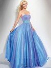 Ball Gown Strapless Organza Floor-length Beading Quinceanera Dresses #02071893
