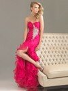 Trumpet/Mermaid Sweetheart Chiffon Floor-length Tiered Prom Dresses #02014489