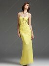 Sheath/Column Spaghetti Straps Chiffon Floor-length Ruffles Prom Dresses #02014821