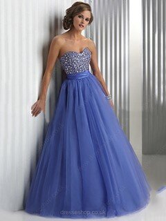 Hot Sweetheart Tulle Crystal Detailing Lace-up Ball Gown Prom Dress #02014849
