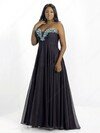 A-line Sweetheart Chiffon Floor-length Rhinestone Prom Dresses #02014877